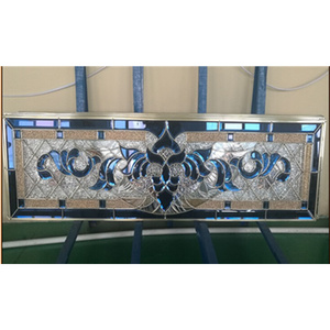 Inserts de porte en verre ovales <span class=keywords><strong>d</strong></span>écoratifs, prix bas, inserts de porte en verre teinté diamanté - Product Image 2