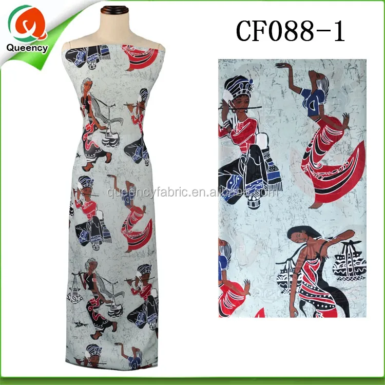CF088 Queency 100% Silk Bulk African Traditional Prints Chiffon Georgette Fabric High Quality Shoes Upholstery Woven Lining Suit