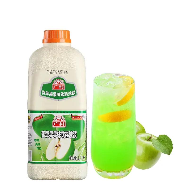 1.9l cantcun sabor verde maçã, concentrado de suco de frutas para chá bolha