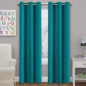 Bán Buôn Thời Trang Trang Trí Có Thể Giặt Home Hotel Blackout Rèm Cửa Sổ Turquoise Curtain