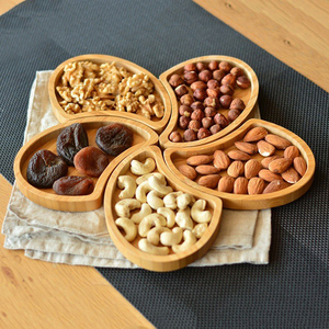 Di Puzzle Multifunzionale Noci, Antipasto, Snack e Colazione Vassoio di Bambù Piatto - Product Image 4