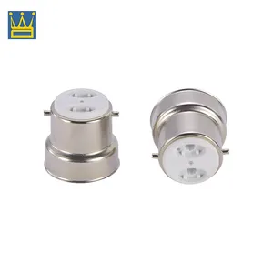 Practical quality b22d screw weld-free lamp cap solder free