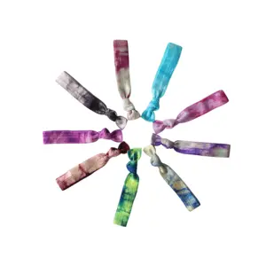 Nœuds de cheveux personnalisés tie dye, 15mm, mélange de couleurs pour accessoires de cheveux doux