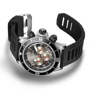 Reloj con cronógrafo resistente al agua para hombre, reloj masculino resistente al agua, con logotipo personalizado clásico de alta calidad