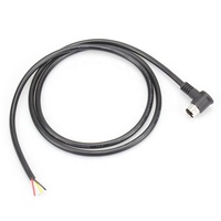 Anpassbares rechtwinkliges 4-poliges Mini-DIN-Stecker-Kabel-Anschluss-Audio kabel für industrielle Automatisierung und LED-Beleuchtung CE RoHS