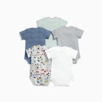 Barboteuse à manches courtes pour enfants, vêtements d'été en coton pur, enveloppés triangulaire, couleurs mélangées, 2018