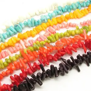 CB8057 Multicolor coral De Bambu pequeno ramo chips de contas, contas de coral galho