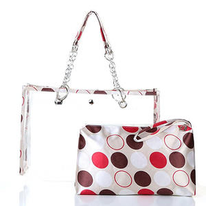 Borsa a tracolla Tote da nuoto con <span class=keywords><strong>portafoglio</strong></span> a pois colorati da spiaggia trasparente trasparente da <span class=keywords><strong>donna</strong></span> - Product Image 2