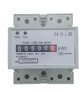 Single phase din rail electronic analog energy meter