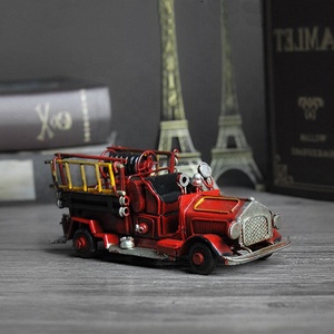 Mini camion de feu classique Antique, modèle rétro <span class=keywords><strong>Vintage</strong></span>, artisanat en métal forgé pour la maison, Pub, café, décoration ou cadeau d'anniversaire, - Product Image 2