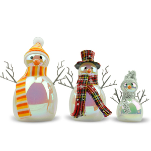 Décoration de Noël 2026 : Bonhomme de neige en verre LED, lumineux et décoratif pour intérieur - Product Image 2