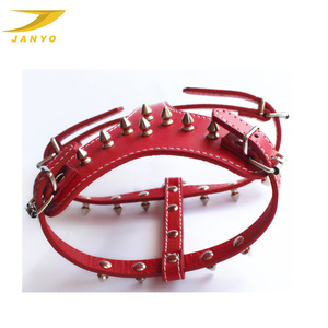 Grosir Rompi Harness Anjing Kulit Bisa Disesuaikan Bertatahkan & Berduri Mewah - Product Image 5