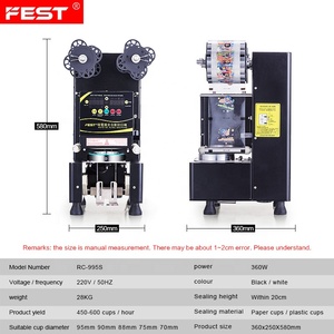 FEST CE Boba Milk Tea Equipment Automatic <strong>Communion</strong> Small Milk Tea <strong>Cup</strong> Juice and Sealing Machine Best for Plastic Custom <strong>Cups</strong> - Product Image 4