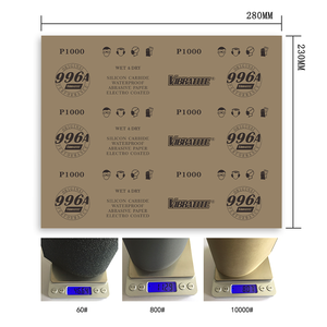 Meilleures ventes : <span class=keywords><strong>Feuille</strong></span> abrasive imperméable 230*280mm 996A, papier abrasif rectangulaire pour outils abrasifs, polissage du métal et du <span class=keywords><strong>bois</strong></span> - Product Image 4