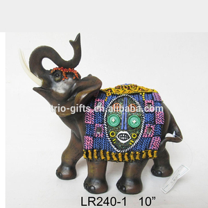 التايلاندية الفيل التذكارات السياحية بوليريسين كبير تماثيل أفيال للديكور المنزل - Product Image 4