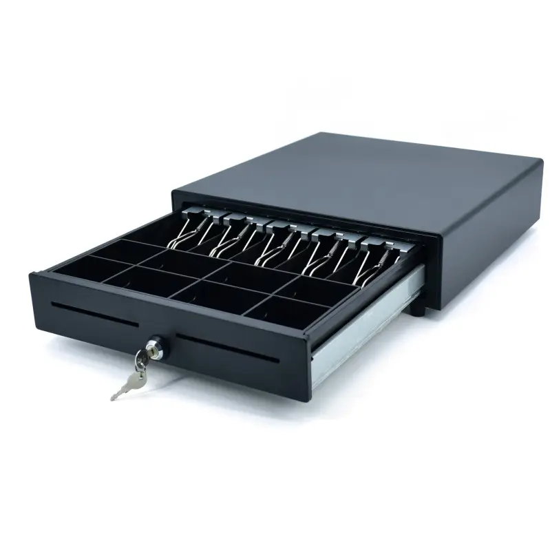 Metalen Pos Kassalade; Kassa Lade; Geld Lade; Cash Box; 4B/5B/8C; Rj11, 12V; 410(W) X 420(D) X 100(H) Mm