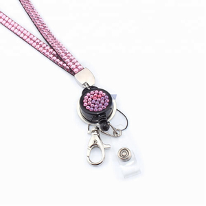 Custom Fashion Neck Lanyards with Crystal & Rhinestone Bling Made From Silicone