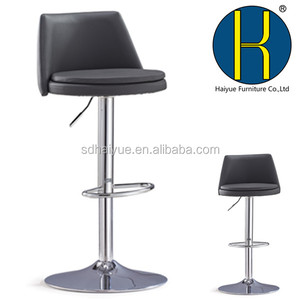 Adjustable Height Swivel Barstools with Ergonomic Backrest, Synthetic Leather, Larger Metal Base, Modern <strong>Tall</strong> Bar <strong>Chairs</strong> - Product Image 5