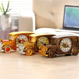 Wholesale Stock Small Order Classics Retro Desk Decorative Vintage Car Shape Table Clock