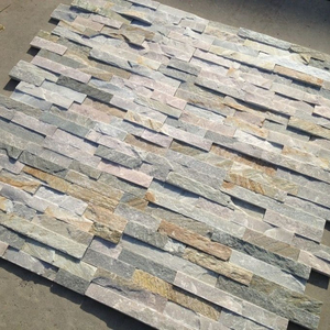 Geel Kwartsiet Natuurlijk Decoratief Stenen Fineer Wandpaneel Culturele Leisteen Uitstekende Erosiebestendigheid Zuur Antacidum Resistent - Product Image 1