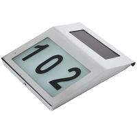 Maison Porte Numéro Signe LED Lumière Solaire Lampe Murale Avec Chiffres et Lettres