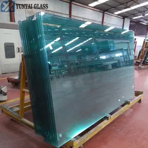 15mm 19mm toughen large panel sheet float safety tempered thick slab glass