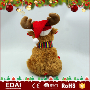Nueva llegada Custom color Naughty musical renos de peluche juguete con bufanda de colores - Product Image 2