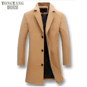 Tongyang Mannen Mode Jassen Mannen Slim Past Jassen Business Heren Lange Winter Winddicht Outwears Plus Size 5XL Zwart Hot Koop