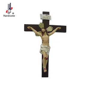 批发2023新升华树脂基督教宗教苦难树脂工艺品耶稣十字架礼品