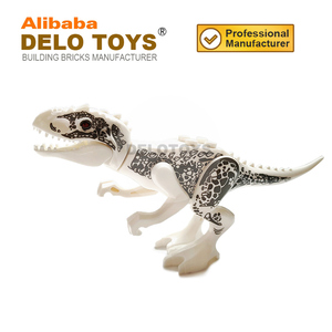 Bloques de construcción de plástico ladrillos La Jurásico dinosaurio blanco de la serie <span class=keywords><strong>Tyrannosaurus</strong></span> <span class=keywords><strong>Rex</strong></span> con manchas animales juguetes para los niños (DE194D) - Product Image 2