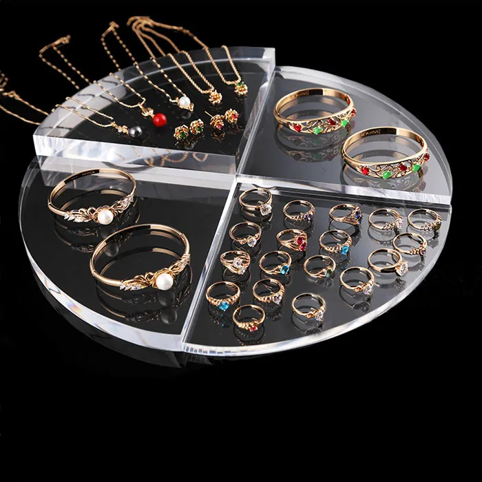 Acrilico trasparente gioielli orecchino del braccialetto della collana display stand rack holder