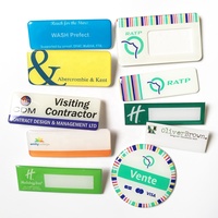 Badge nominatif magnétique personnalisable, réutilisable et interchangeable pour uniforme de serveur