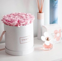 Personalisierte Wasserdichte Runde Starre Blumen-Ballon-Geschenkpapierhüteboxen mit Benutzerdefiniertem Logo & Farbe für Rosen-Bouquet-Verpackung