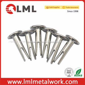 OEM Auto Perforación Remache Bifurcado Para Madera de Hierro Forjado, hombre Mujer Tornillo Cromado Doble Casquillo de Remache - Product Image 5