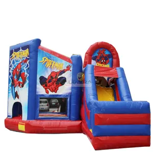 Spiderman kommerziellen aufblasbaren Türsteher Rutsche Spiderman Infla table Combo Bouncer