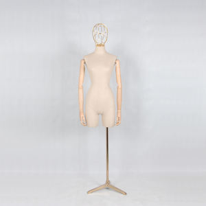 Maniquí de Mujer a <span class=keywords><strong>Media</strong></span> <span class=keywords><strong>Escala</strong></span>, con Tela, Torso de Maniquí con Brazos de Haya para Marcas de Lujo - Product Image 3