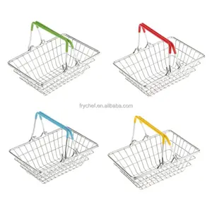 Mini shopping basket , Home & Kitchen & Restaurant serving basket , Kids Role Play toys F0194