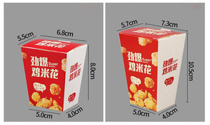 Chips de pollo desechables personalizados, caja de cartón para llevar, vasos de papel para <span class=keywords><strong>palomitas</strong></span> de maíz - Product Image 6