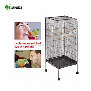 Büyük uçuş finch kuşlar breading kuş kafesi papağan kafesi 4 tekerlekli - Product Image 4