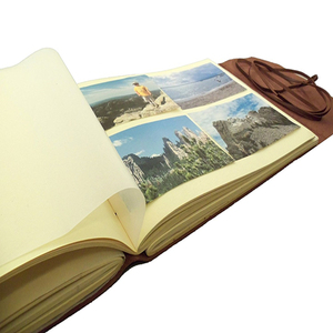 <span class=keywords><strong>Album</strong></span> <span class=keywords><strong>Photo</strong></span> en cuir véritable, grande taille, avec boîte cadeau, Page de Style scrapbooking - Product Image 3
