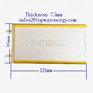 Harga Pabrik 7565121 Baterai Lipo 3.7v 8000mah Baterai Li-polymer 3.7v untuk Tablet PC - Product Image 4