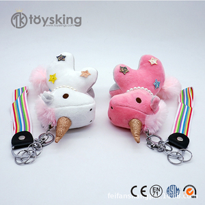 Peluche à paillettes super douce en cristal Velboa broder yeux arc-en-ciel couleur licorne peluche peluche pour sac porte-clés de <span class=keywords><strong>téléphone</strong></span> - Product Image 2
