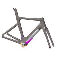 ICAN — cadre de vélo de route électrique 700 x 32C Max, en fibre de carbone, support plat pour disque, nouveau modèle