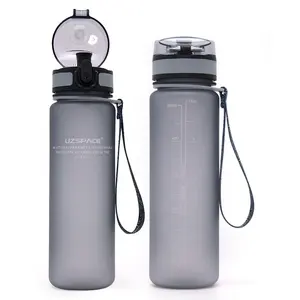 Bouteille d'eau de sport en tritan, 18oz, sans bpa, disponible en 1 litre, mat et givré