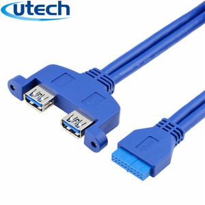 2025 New <span class=keywords><strong>USB</strong></span> <span class=keywords><strong>3.0</strong></span> một nữ bảng điều khiển gắn kết với Bo mạch chủ 20 pin tiêu đề Cáp - Product Image 1