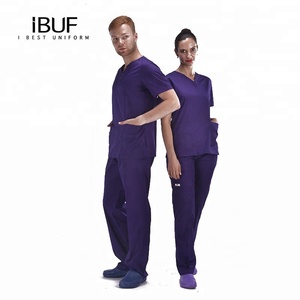 Surgeon <strong>Scrubs</strong> Set Unisex <strong>Scrubs</strong> Uniform <strong>Purple</strong> <strong>Scrubs</strong> Design - Product Image 2