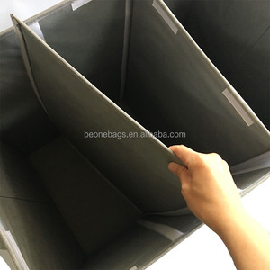 Ba ngăn giặt Hamper với nắp có thể tháo rời túi giặt lớn ráp quần áo bẩn giỏ với xử lý - Product Image 4