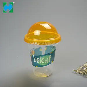 Gobelets en plastique jetables, pièces, avec couvercles de dôme, vente en gros