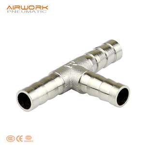 Raccordo a T in Ottone Placcato da 10mm per Tubi dell'Aria a Bassa Pressione, Connessioni Mini per Tubi in <span class=keywords><strong>Plastica</strong></span> - Product Image 1