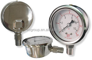 1/4 BSP lower mount stainless steel pressure gauge